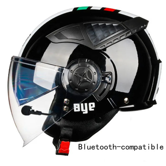 CE Bluetooth-compatible Motorcycle Helmet Open Face