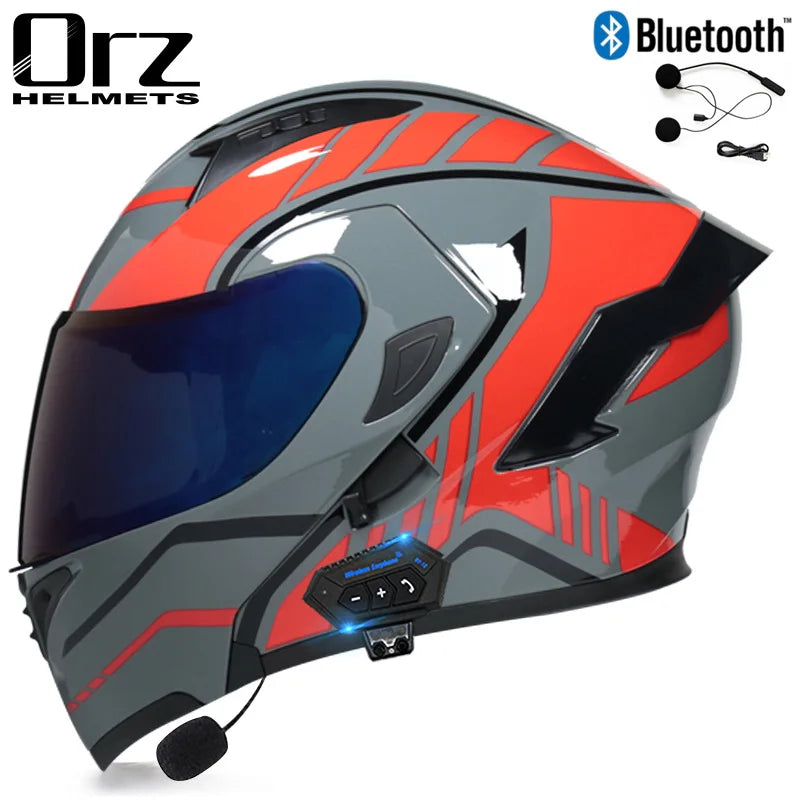 Bluetooth Motorcycle Helmet - Modular Dual Lens