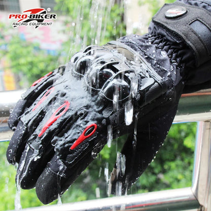 Motorcycle Gloves Winter Warm Waterproof Windproof Protective Gloves 100% Waterproof Guantes Moto Luvas MTV08