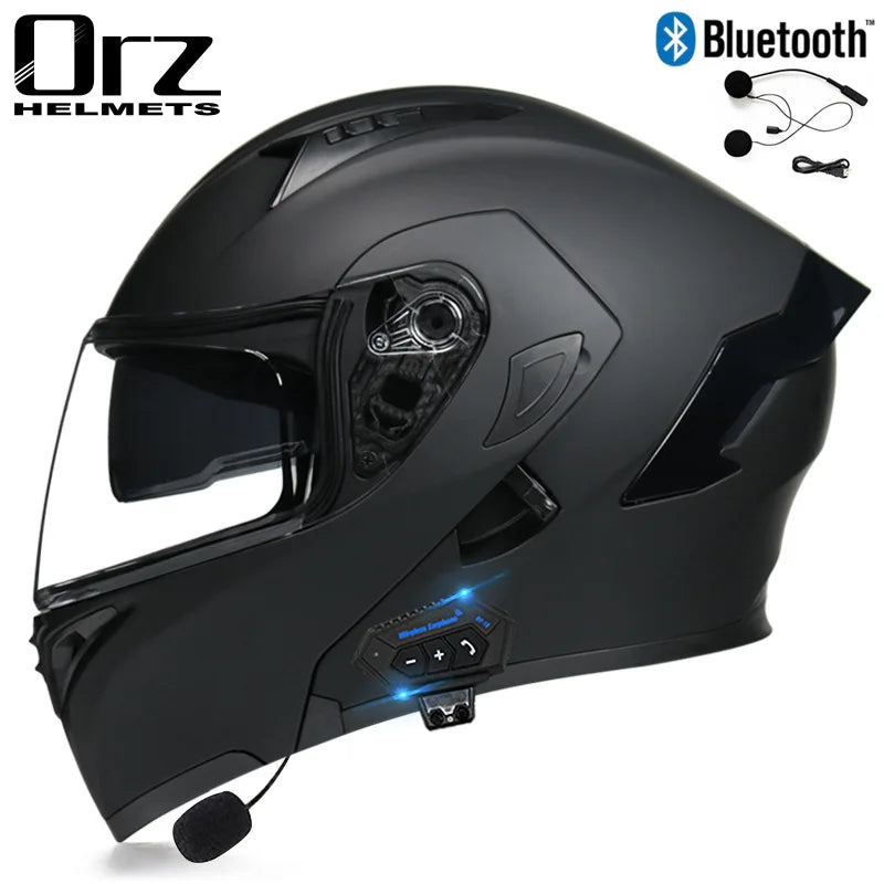 Bluetooth Motorcycle Helmet - Modular Dual Lens