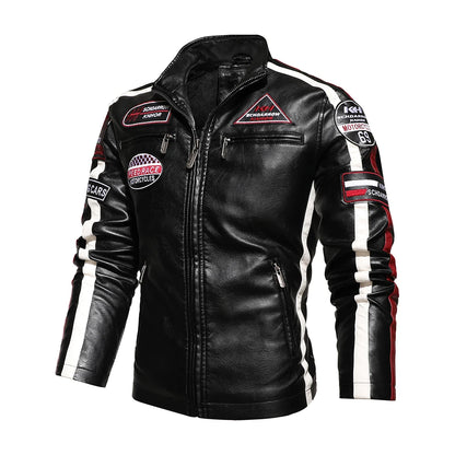 2024 Men's Leather Jacket Bomber Coat