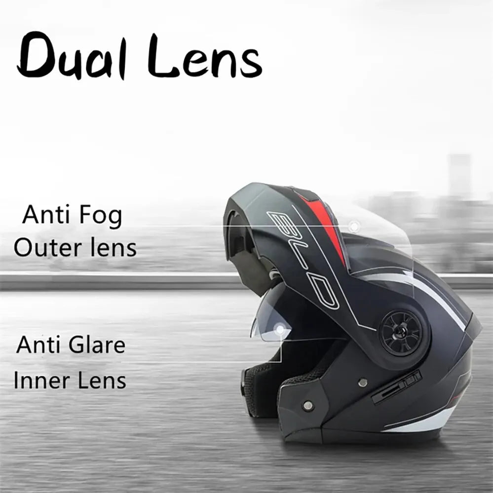 Dual Lens Flip Up Helmet