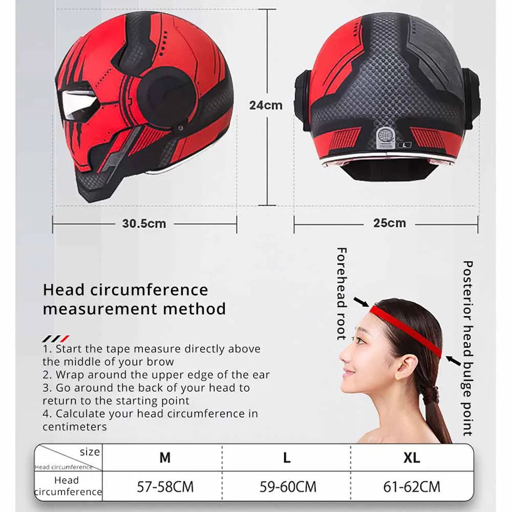 M-XL Biker Helmet Matte Full Face Wear-Resistant