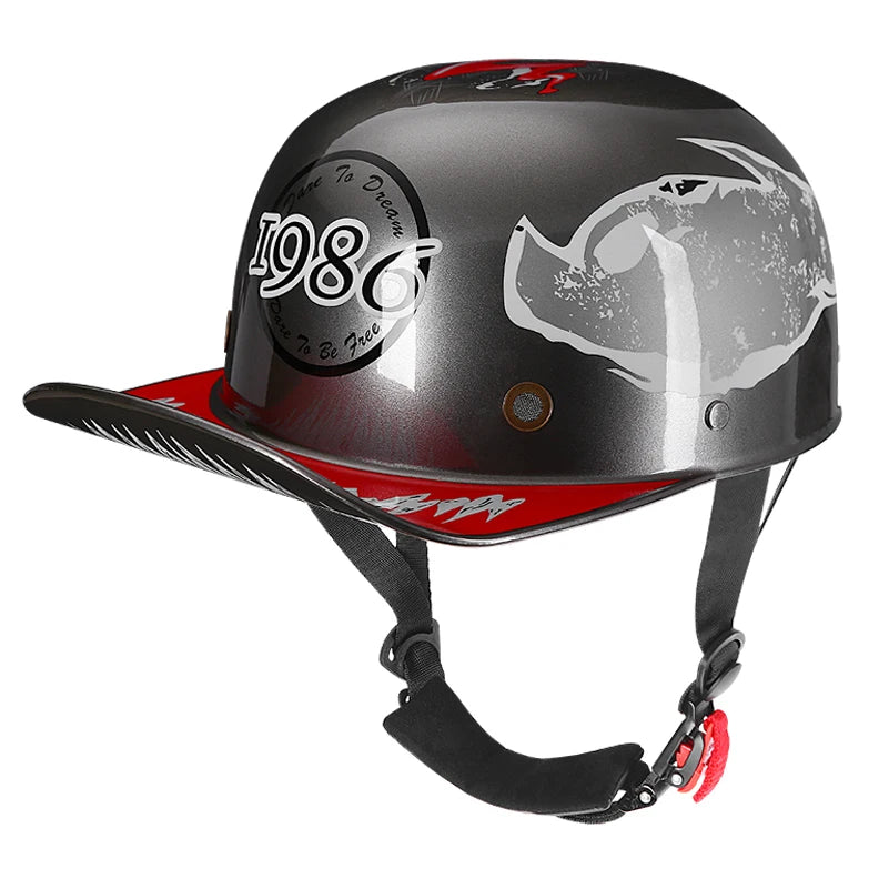 2024 New Vintage Motorcycle Helmet Baseball Cap Helmet