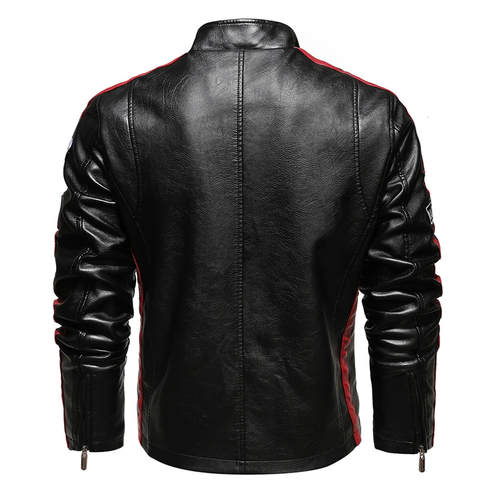 2024 Men's Leather Jacket Bomber Coat