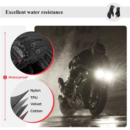 KEMiMOTO Winter Motorcycle Gloves CE Touch Screen Motorcross Waterproof Windproof Protective Gloves Men Guantes Moto Luvas