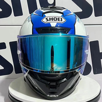 Full Face Motorcycle Helmet X14 White Blue HP4