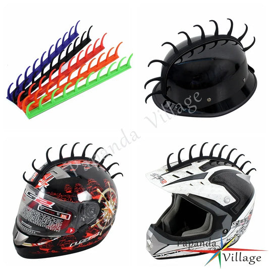 5 Colors Universal Motorcycle Rubber Helmet Mohawk Sticker