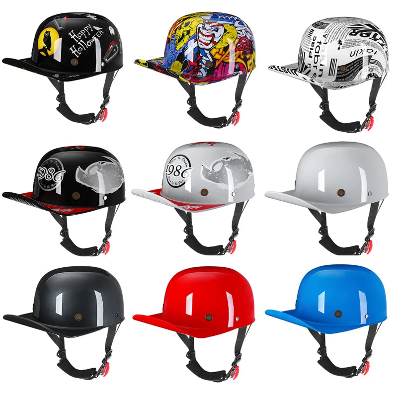 2024 New Vintage Motorcycle Helmet Baseball Cap Helmet