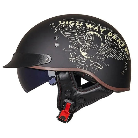 Motorcycle Half Helmet German Classic-DOT Certification